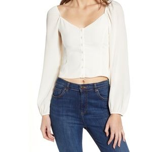 Nordstrom 4SI3NNA white blouse xs